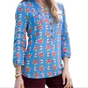 Matilda Jane Floral Millie Blouse Secret Fields Blue Size Small AT16143